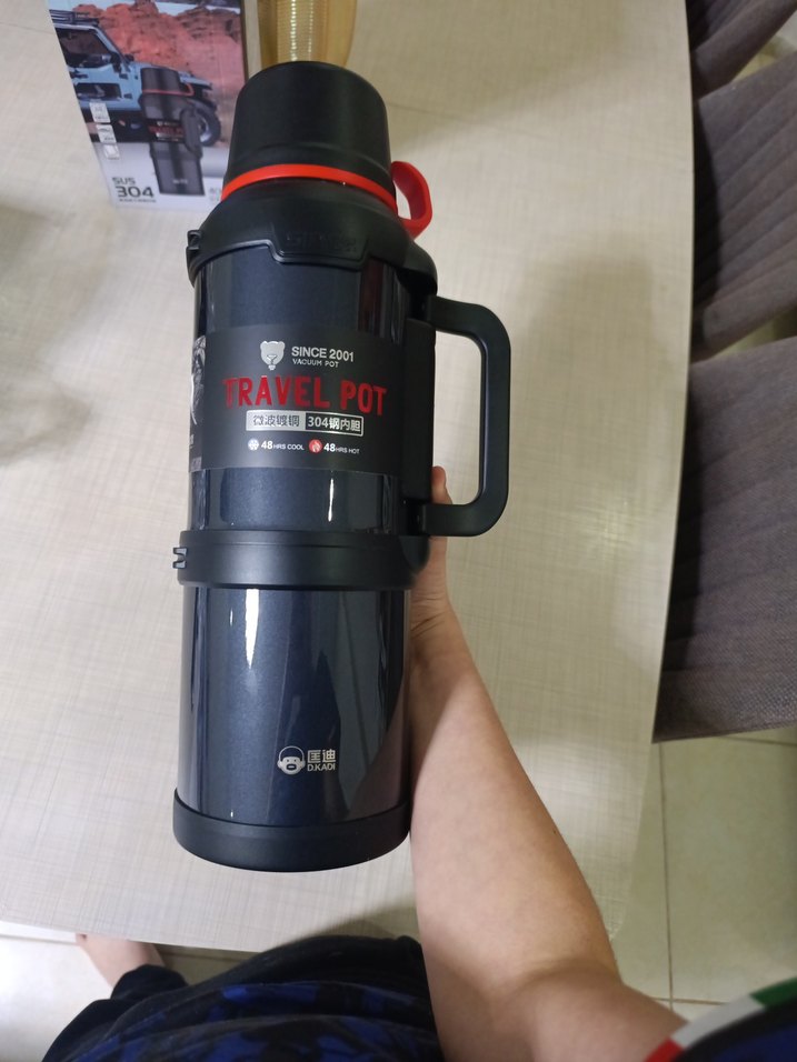 D.KADI Siyah Termos Şişe 4000 ml - Görsel 2