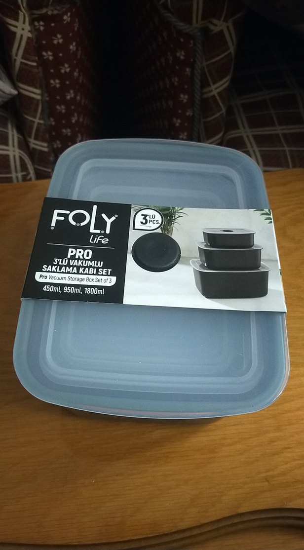 3'lü Saklama Kabı Seti - Gri & Haki - Görsel 2