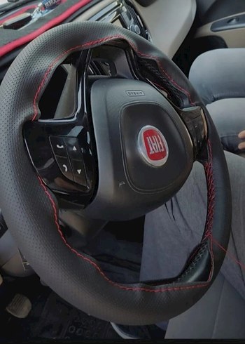oto direksiyon kılıfı delikli kırmızı - Görsel 2