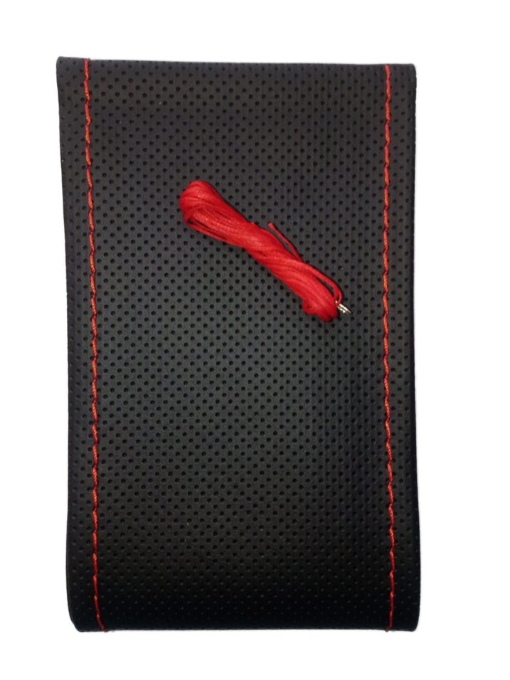 oto direksiyon kılıfı delikli kırmızı - Görsel 3