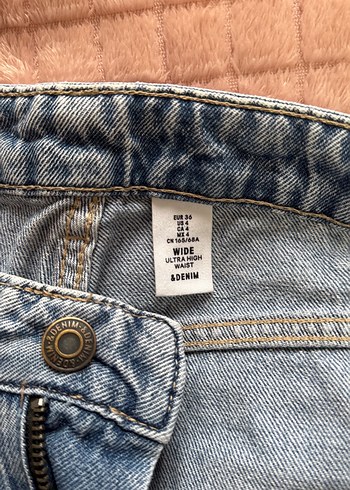 Mavi Bol Kesim Kadın Denim Pantolon - Görsel 3