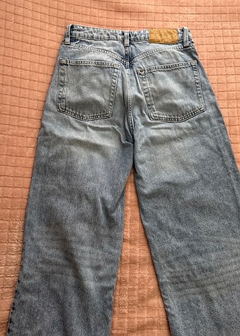 Mavi Bol Kesim Kadın Denim Pantolon - Görsel 2