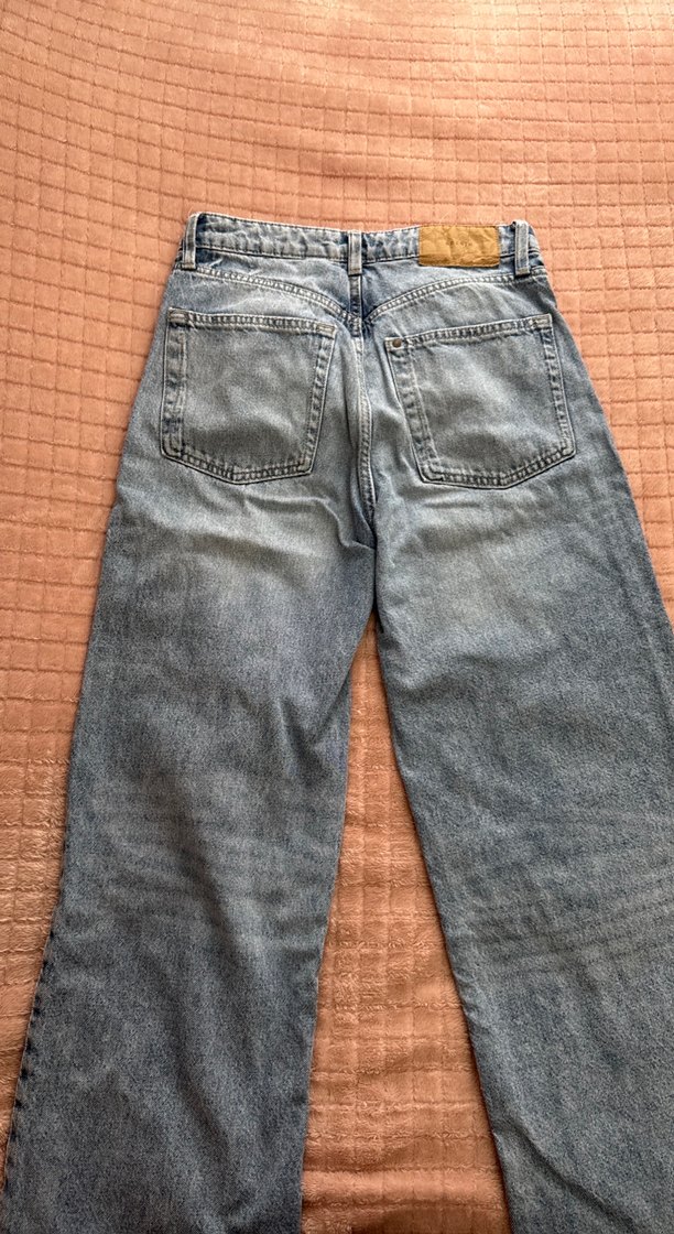 Mavi Bol Kesim Kadın Denim Pantolon - Görsel 2