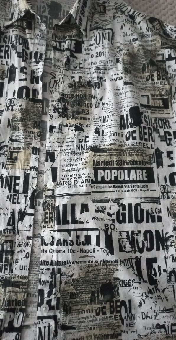 Gri Desenli Kısa Kollu bayan gömlek - Görsel 3