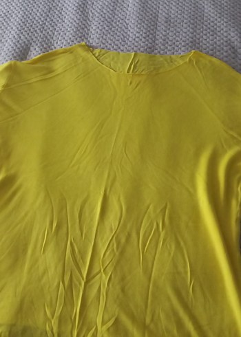 Sarı V Yaka Hamile Uzun Kollu Tişört - Görsel 2