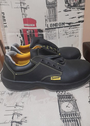 Siyah Erkek Sokak Stili Botları Velcro erkek iş ayakkabısı - Görsel 3