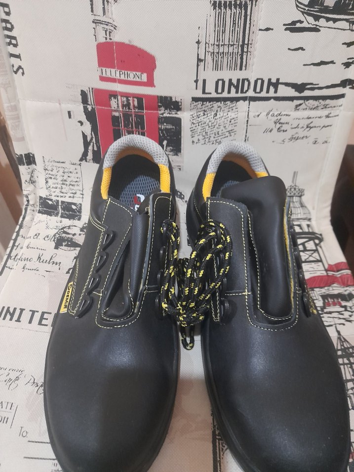 Siyah Erkek Sokak Stili Botları Velcro erkek iş ayakkabısı - Görsel 2