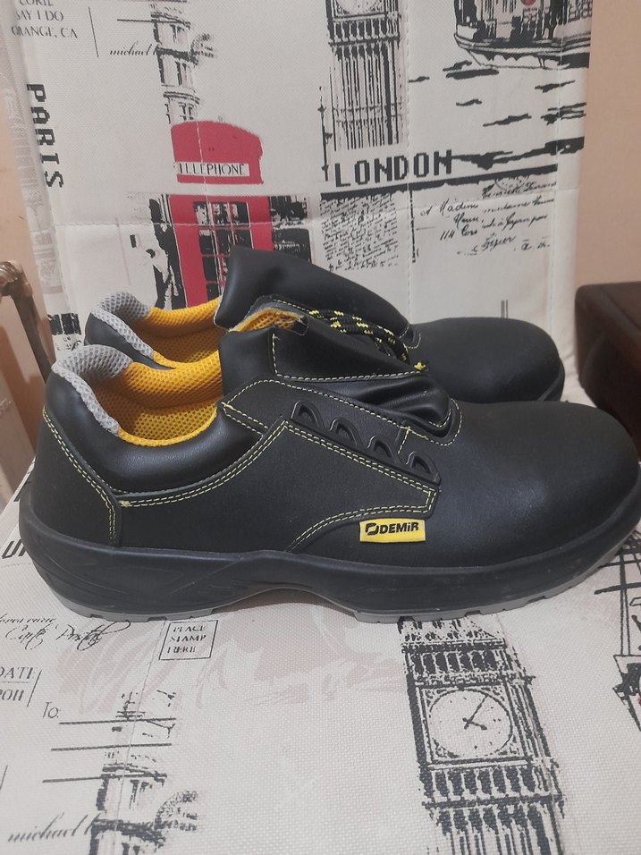 Siyah Erkek Sokak Stili Botları Velcro erkek iş ayakkabısı - Görsel 3