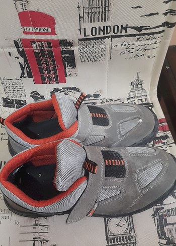 Gri Erkek Outdoor Ayakkabı Cırt Cırtlı erkek iş ayakkabısı - Görsel 2