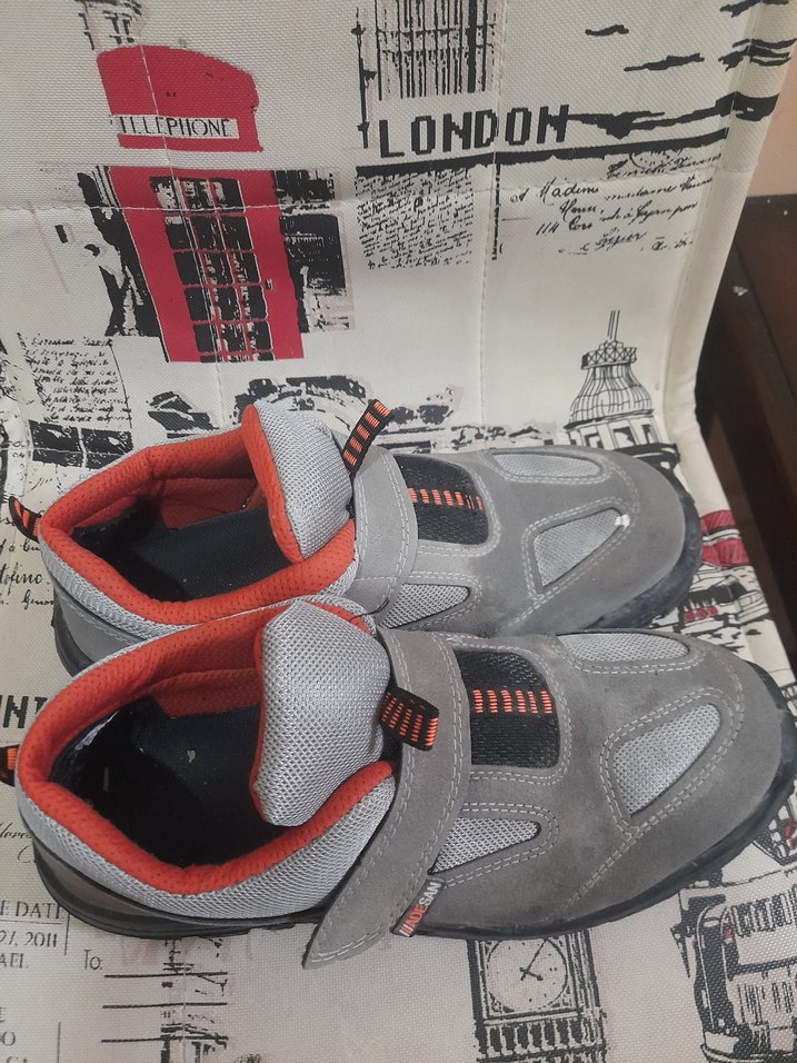 Gri Erkek Outdoor Ayakkabı Cırt Cırtlı erkek iş ayakkabısı - Görsel 2