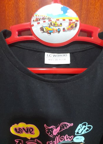 Kız Çocuk Siyah Renkli Baskılı Tişört - Görsel 4