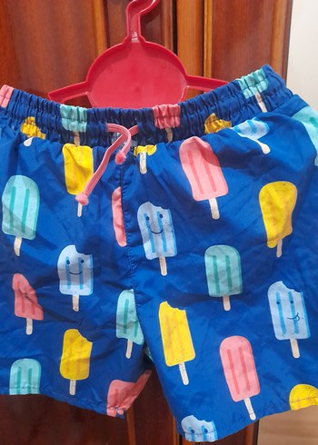 Erkek Çocuk Renkli Dondurma Desenli Mayo Şort - Görsel 2