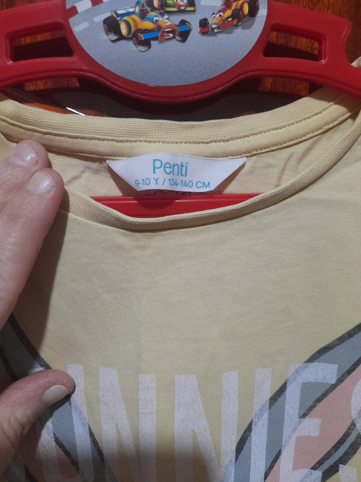 Kız Çocuk Bej Baskılı Kısa Kollu Tişört - Görsel 3