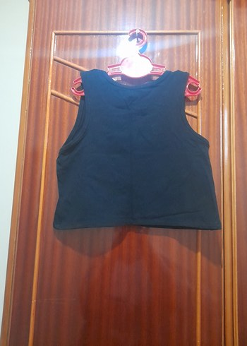 Kız Çocuk Siyah Fırfırlı Kolsuz Üst - Görsel 2