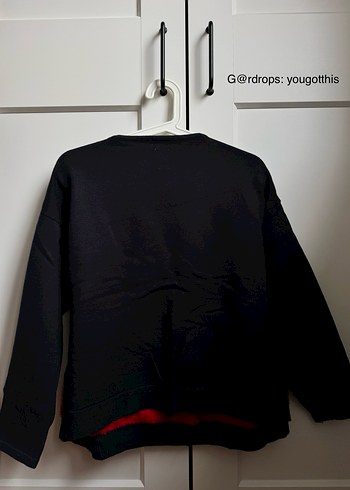 Zara Kırmızı Kalp Desenli Kız Çocuk Kazak - Görsel 3