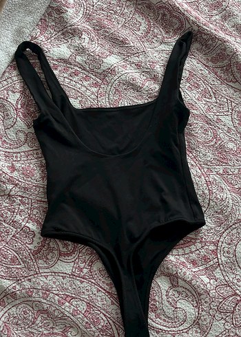 Siyah, Askılı, Vücuda Oturan Kadın Bodysuit - Görsel 2