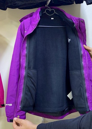 Kadın Mor Fermuarlı Yüksek Yakalı Ceket - Görsel 2