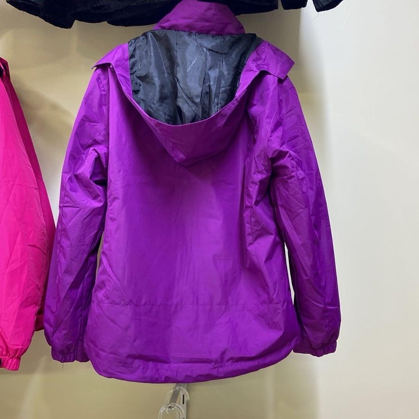 Kadın Mor Fermuarlı Yüksek Yakalı Ceket - Görsel 4