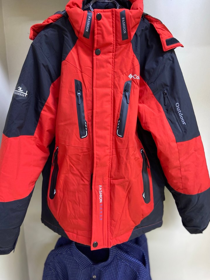 Kırmızı Fermuarlı Erkek Street Wear Mont - Görsel 2