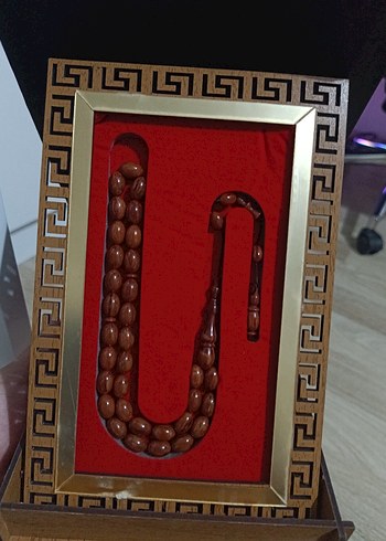 Erkekler için klasik kahverengi tesbih katalindir. - Görsel 2