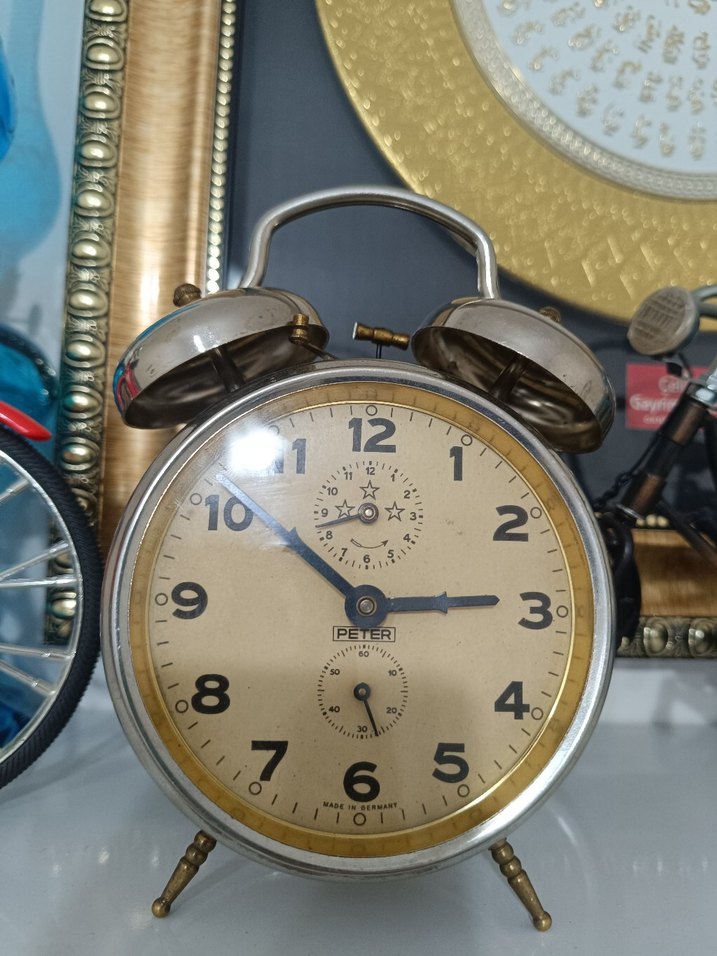 Antika Kurmalı Alman Peter Saat - Görsel 3