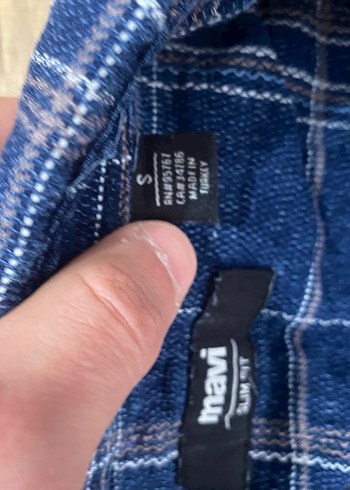 Düğmeli Mavi Denim Gömlek - Görsel 3
