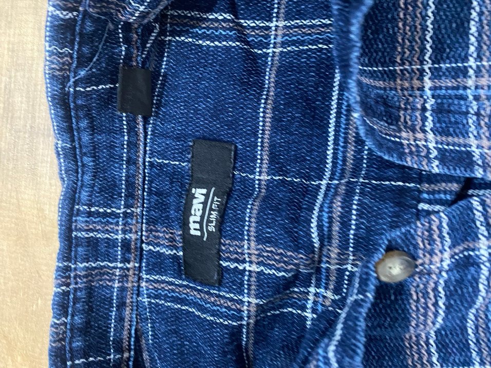 Düğmeli Mavi Denim Gömlek - Görsel 2