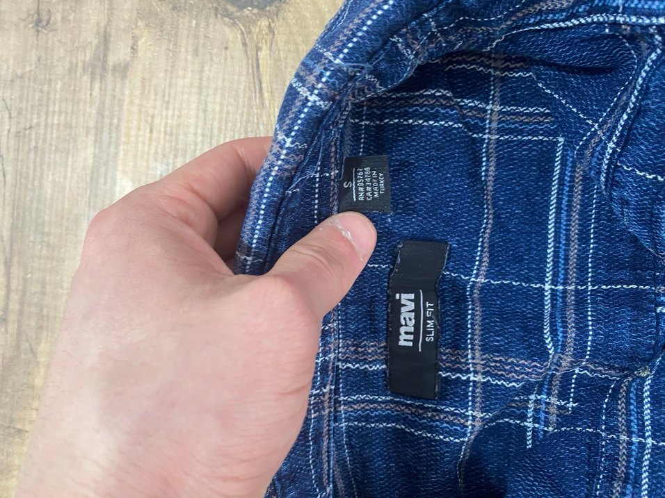 Düğmeli Mavi Denim Gömlek - Görsel 4