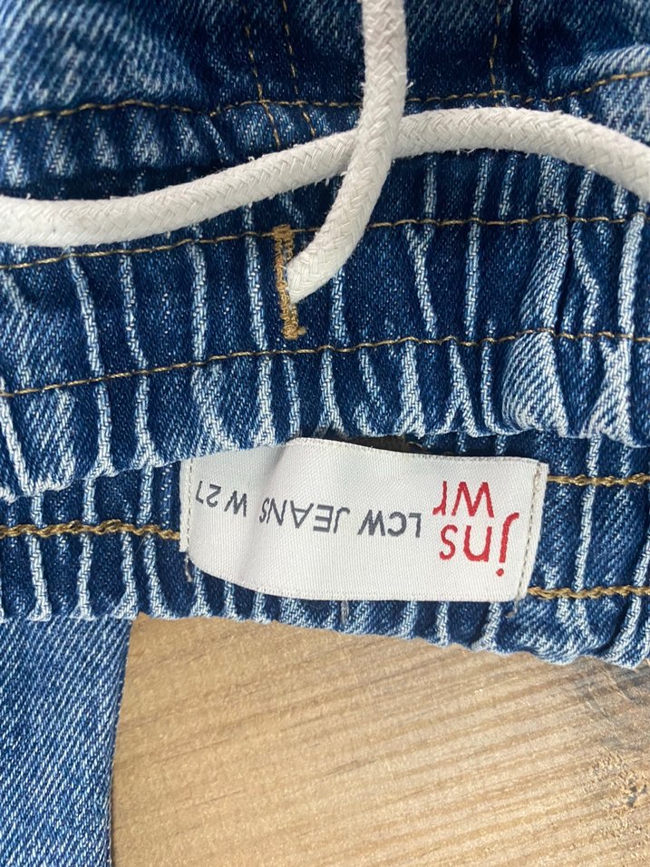 Mavi Bol Kesim Midi Kot Pantolon - Görsel 3