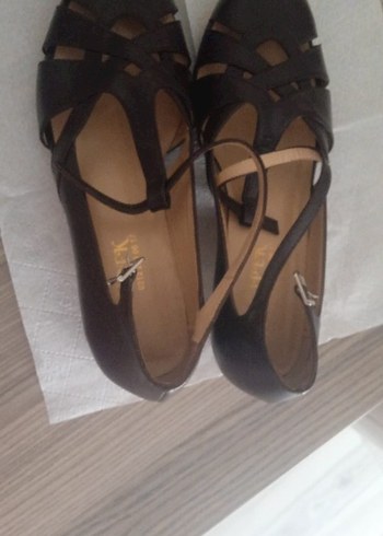 Kahverengi Parlak Deri 5 cm Topuklu Kadın Ayakkabı - Görsel 3