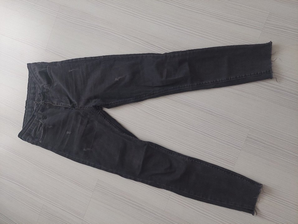 Siyah İnce Kesim Midi Boy Kadın Jean - Görsel 2