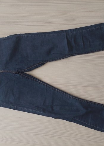 Düğmeli Mavi Kadın Kot Pantolon - Görsel 3