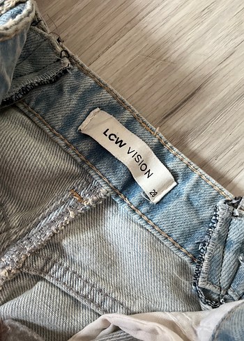 Geniş Kesim Gri Midi Denim Kadın Jean - Görsel 5