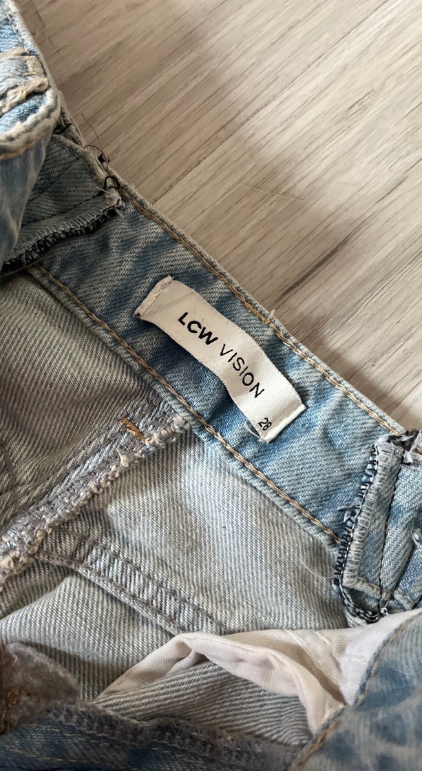 Geniş Kesim Gri Midi Denim Kadın Jean - Görsel 5