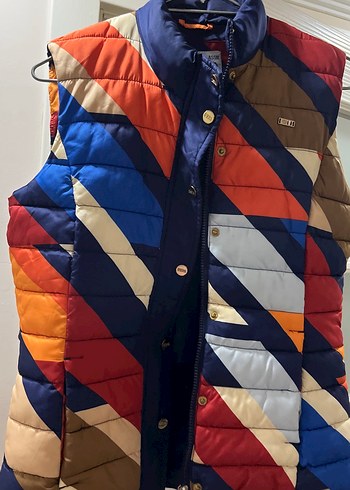 Düğmeli Çok Renkli Kadın Yelek - Görsel 4