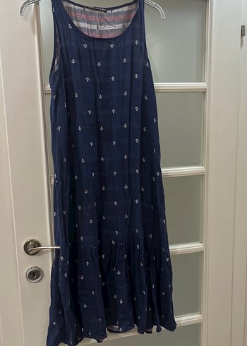 Lacivert Uzun Salaş Elbise - Görsel 2