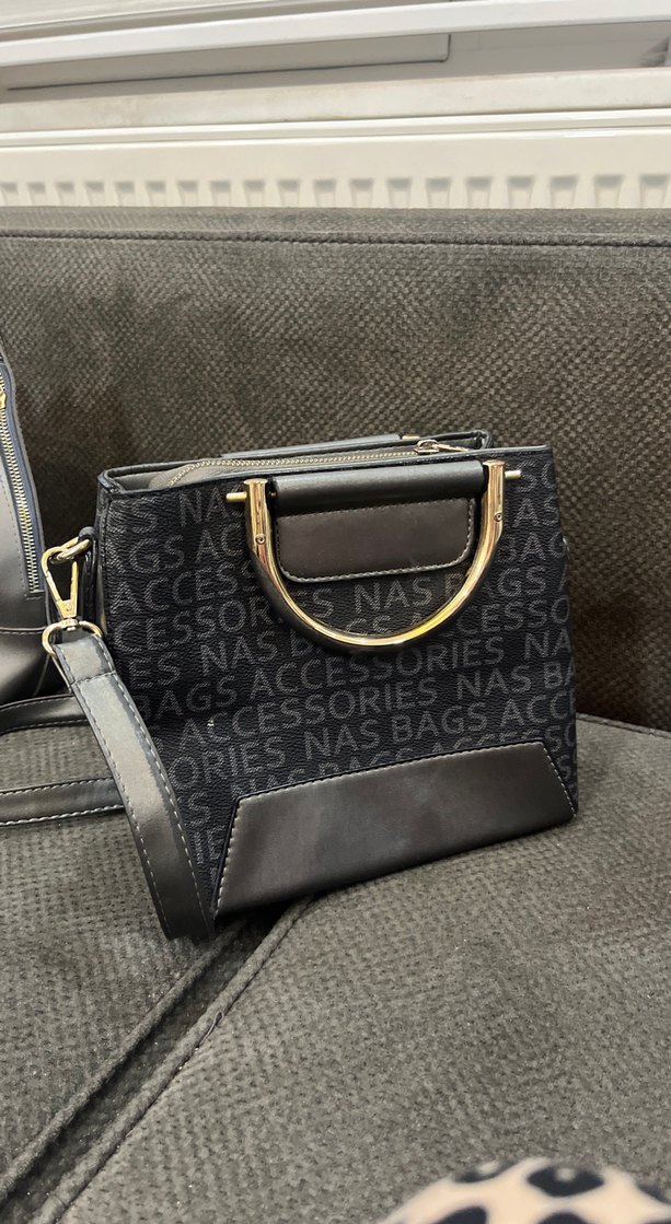 Tokalı Siyah Deri Kadın Çanta - Görsel 3