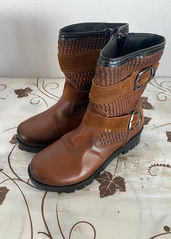 KIZ Çocuk Siyah Yılan Desenli Bot - Görsel 5