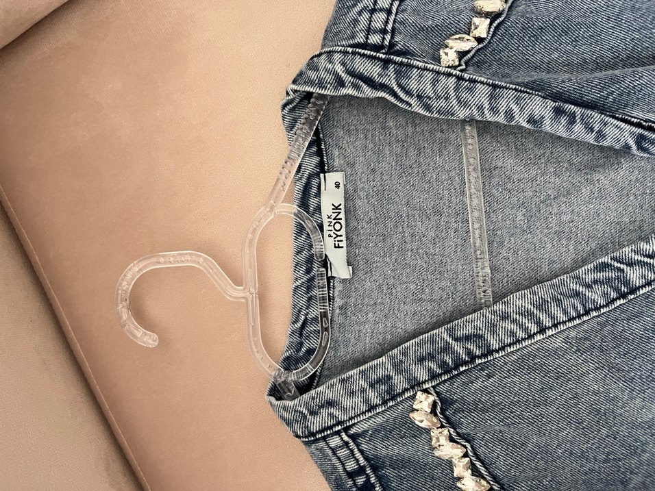 Kadın İkili Taşlı Kot Takım - Görsel 3