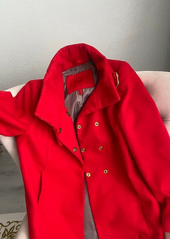 Kırmızı Kaşe Kaban - Görsel 5