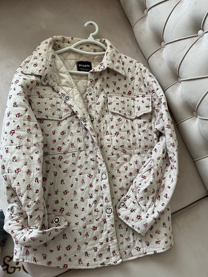 Çiçek Desenli Çıtçıtlı Kadın Ceket - Görsel 3