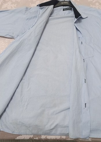 Erkek Mavi Çizgili Uzun Kollu Gömlek - Görsel 3