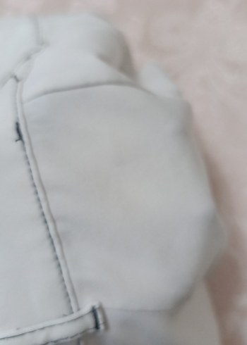 Düğmeli Beyaz Kadın kumaş Pantolon - Görsel 7