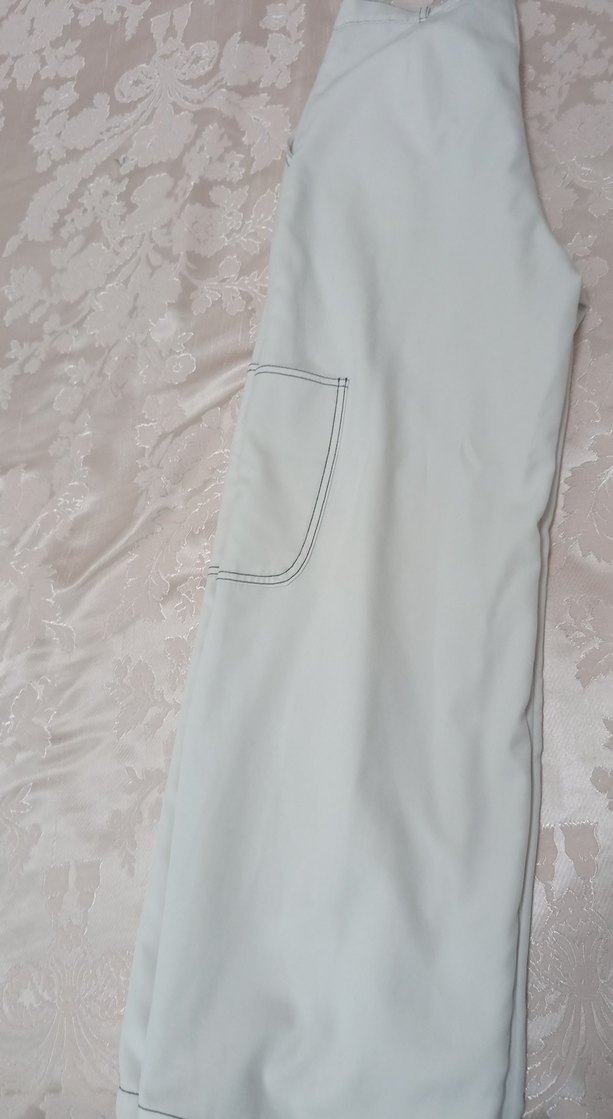 Düğmeli Beyaz Kadın kumaş Pantolon - Görsel 5