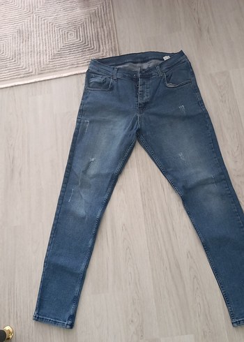 Gri Mavi Normal Kesim erkek Denim Pantolon - Görsel 2