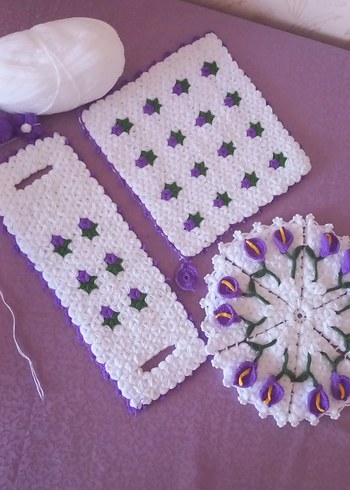 Mor Pastel Banyo Lif Seti - Görsel 2