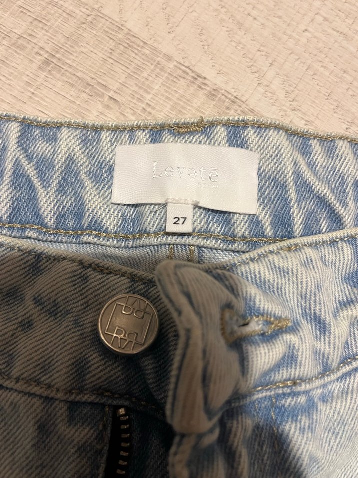 Kadın mavi Bol Kesim Midi Denim Pantolon - Görsel 2