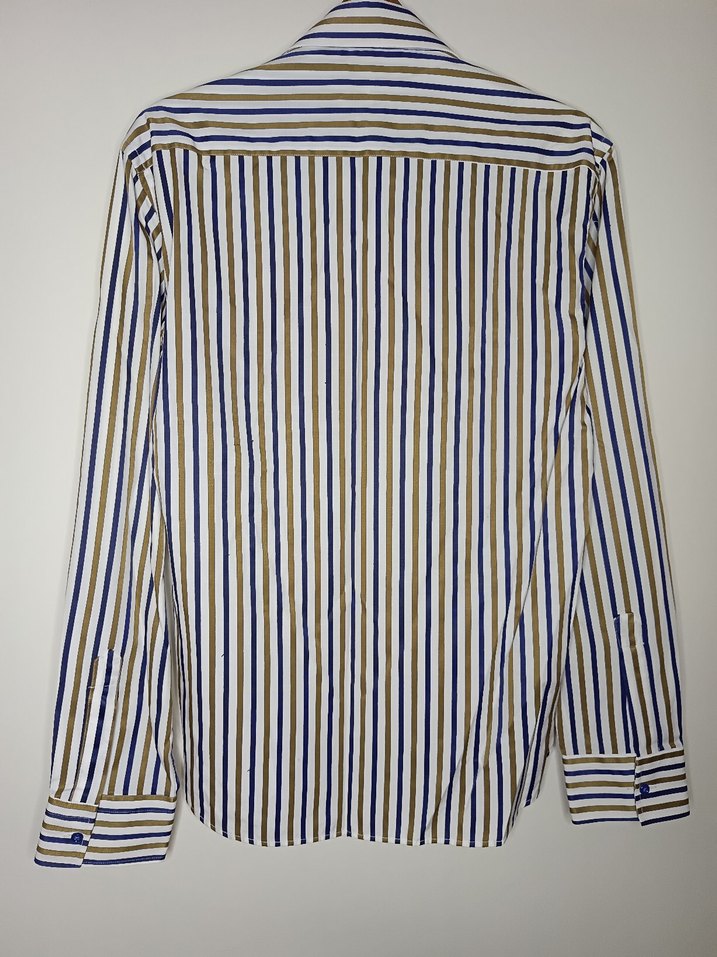 Çizgili Uzun Kollu Erkek Gömlek - Görsel 2