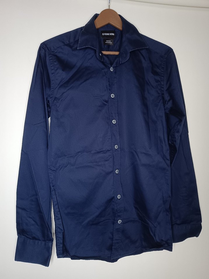 George Henry Lacivert Erkek Gömlek - Görsel 2