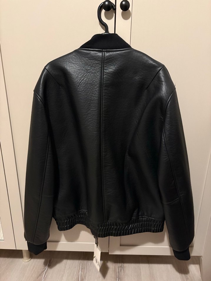 ZARA Siyah Erkek Boomber Deri Ceket - Görsel 2